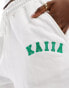 Kaiia logo sweat shorts co-ord in white