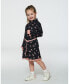 Toddler Girls Printed Flowers Viscose Shirt Dress With Belt - Toddler|Child