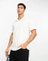 ONLY & SONS ribbed oversized polo co-ord in white