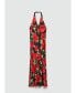 Women's Halter-Neck Floral Dress