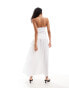 4th & Reckless bandeau cut out dropped waist maxi dress in white