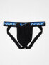 Nike Dri-Fit 3 pack microfibre jock straps in black, green and pink