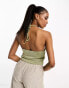 Pull&Bear split front cami top in khaki