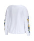 Women's White St. Louis Blues Celebration Cropped Long Sleeve T-shirt