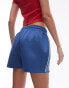 Topshop co-ord sporty pictot runner shorts in mid blue