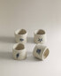 Pack of sea creatures stoneware napkin rings (pack of 4)