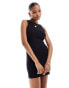 Pull&Bear racer mini dress in black