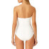 Anne Cole Women's Twist-Front Ruched One-Piece Swimsuit White Size 6