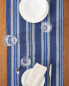 Striped linen table runner