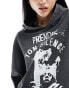 ASOS DESIGN oversized hoodie with indie band graphic in black