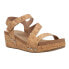 Corkys Keep It Wedge Womens Brown Casual Sandals 41-0322-GCRK