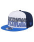 Men's White/Blue Dallas Mavericks Throwback Gradient Tech Font 9fifty Snapback Hat