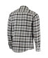 Men's Black and Gray Boston Bruins Ease Plaid Button-Up Long Sleeve Shirt