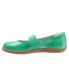 Softwalk High Point Womens Green Extra Narrow Mary Jane Flats Shoes