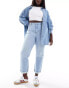 DTT Plus Veron relaxed fit mom jeans in light blue wash