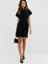 ASOS DESIGN nipped in waist mini dress in black