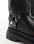 ASOS DESIGN biker boots in black