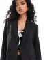 & Other Stories wool blend single breasted blazer in black