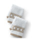 Premium Supima Cotton Cane Weave Jacquard Border 2-Piece Washcloth Set