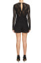 1.STATE 155738 Women's Long Sleeves Lace Romper Crew neck Black Size 2