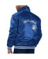 Starter x Men's Royal Toronto Blue Jays Silver Tab Satin Full-Snap Trucker Jacket