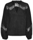 Women's Lace-Inset Long-Sleeve Top