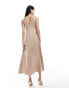 & Other Stories midaxi slip dress with lace trim detail in light beige