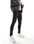 ASOS DESIGN spray on jeans with power stretch in washed black