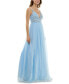 Juniors' Beaded Tulle Gown