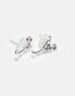 Kingsley Ryan cocktail glass gem stud earrings in sterling silver