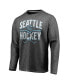 Men's Gray Distressed Seattle Kraken Iced Out Long Sleeve T-shirt