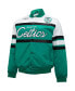 Men's Kelly Green, White Boston Celtics Big and Tall Heavyweight Full-Snap Satin Jacket