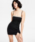 Juniors' Imitation-Pearl Neckline Bodycon Dress