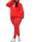 Женская пижама White Mark Plus Size Rhinestone Velour Tracksuit 2 Piece Set