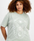 Trendy Plus Size Cotton Butterfly-Graphic T-Shirt