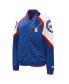 Women's Royal, Red Philadelphia 76Ers Fan Girl Satin Raglan Full-Zip Jacket