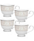 Montvale Platinum Set of 4 Cups, Service For 4