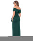 Women's Off-The-Shoulder Ruched Side-Slit Gown