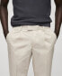 Men's Slim-Fit Cotton Pleated Pants