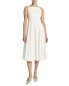 Theory Square Neck Midi Dress Women's White 8