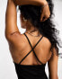 Mango cross back mini dress in black