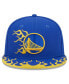 Men's Royal Golden State Warriors 2024 NBA All-Star Game Rally Drive Flames 9FIFTY Snapback Hat