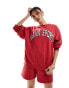 Kaiia logo sweatshirt co-ord in red