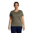 Plus Size Relaxed Supima Cotton Crew Neck T-Shirt