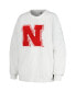 Women's Ash Nebraska Huskers Team Effort Pullover Sweatshirt and Shorts Sleep Set