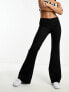 Monki flare trousers in black