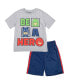 Toddler Boys Gekko Owlette Catboy T-Shirt and Mesh Shorts Outfit Set to