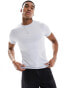 ASOS DESIGN essential muscle fit t-shirt in light grey