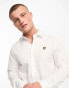 Lyle & Scott icon logo slim fit poplin shirt in white