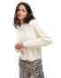 ONLY round neck cable knit jumper in cream